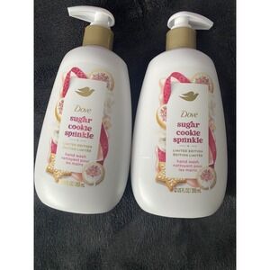 2X Dove Holiday Treats SUGAR COOKIE SPRINKLE Hand Soap Limited Edition NEW